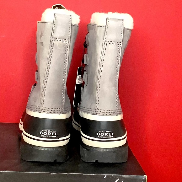 SOREL WP Sz 9 NWT Caribou Shale & Stone Winter Boots -40* Rated Faux Fur Lined - Picture 6 of 12
